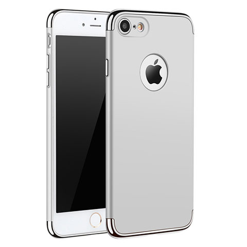 Apple iPhone 8用ケース 高級感 手触り良い メタル兼プラスチック バンパー M01 アップル ホワイト