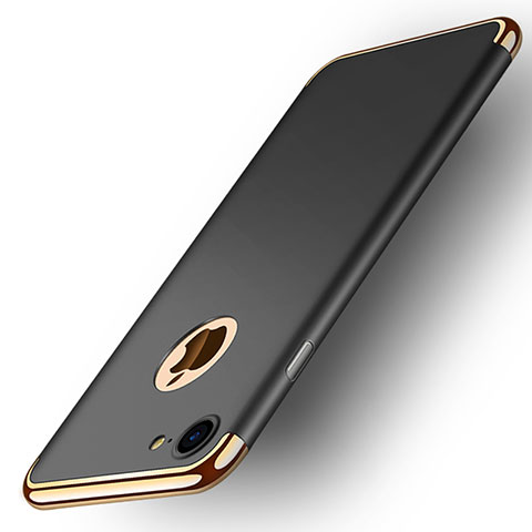 Apple iPhone 8用ケース 高級感 手触り良い メタル兼プラスチック バンパー M02 アップル ブラック