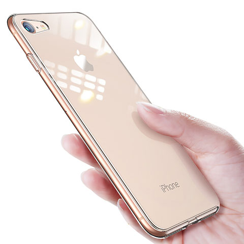 Apple iPhone 8用極薄ソフトケース シリコンケース 耐衝撃 全面保護 クリア透明 T14 アップル クリア
