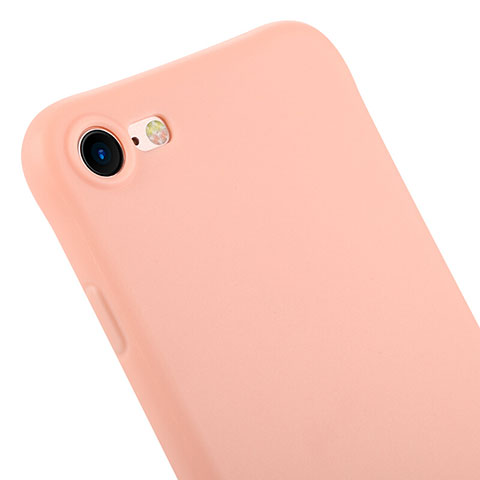 Apple iPhone 8用シリコンケース ソフトタッチラバー C01 アップル ピンク