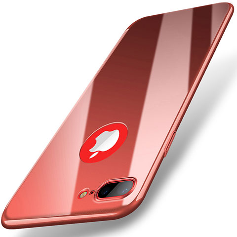 Apple iPhone 8 Plus用ハードケース プラスチック 鏡面 アップル レッド