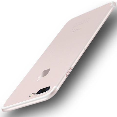 Apple iPhone 8 Plus用極薄ケース クリア透明 プラスチック 質感もマットU01 アップル ホワイト