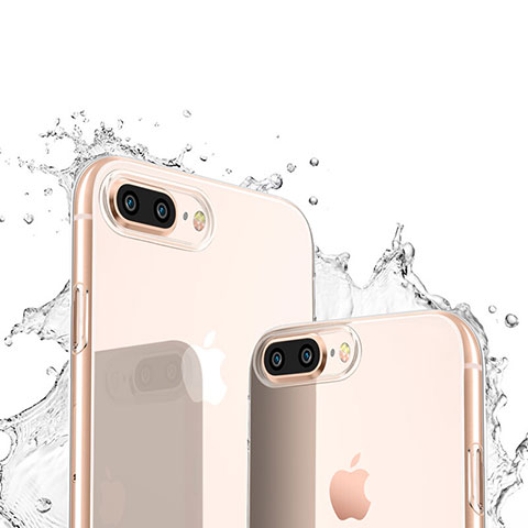 Apple iPhone 8 Plus用極薄ソフトケース シリコンケース 耐衝撃 全面保護 クリア透明 T03 アップル クリア