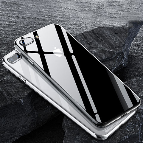 Apple iPhone 8 Plus用極薄ソフトケース シリコンケース 耐衝撃 全面保護 クリア透明 T20 アップル クリア