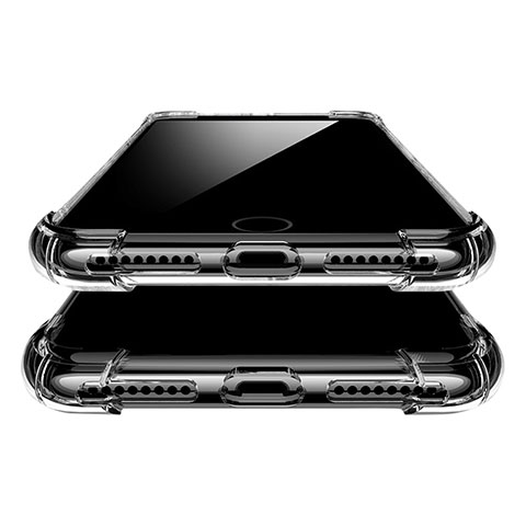 Apple iPhone SE (2020)用極薄ソフトケース シリコンケース 耐衝撃 全面保護 クリア透明 T02 アップル クリア