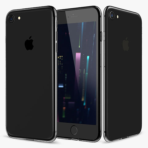 Apple iPhone SE (2020)用極薄ソフトケース シリコンケース 耐衝撃 全面保護 クリア透明 H03 アップル クリア