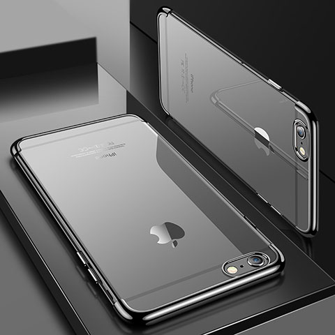 Apple iPhone SE (2020)用極薄ソフトケース シリコンケース 耐衝撃 全面保護 クリア透明 H04 アップル グレー