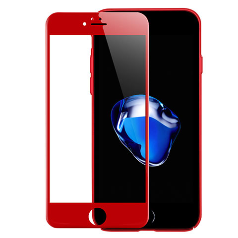 Apple iPhone SE (2020)用強化ガラス フル液晶保護フィルム F18 アップル レッド