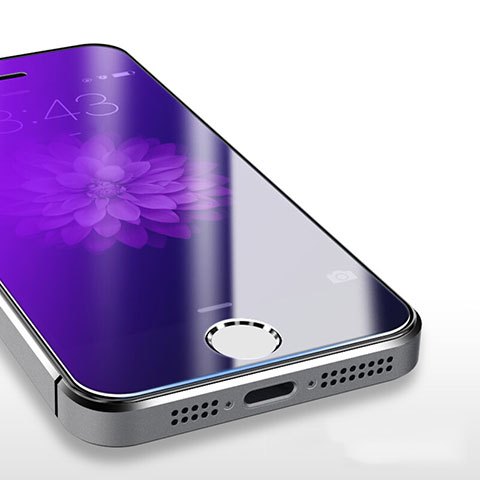 Apple iPhone SE用アンチグレア ブルーライト 強化ガラス 液晶保護フィルム B04 アップル ネイビー