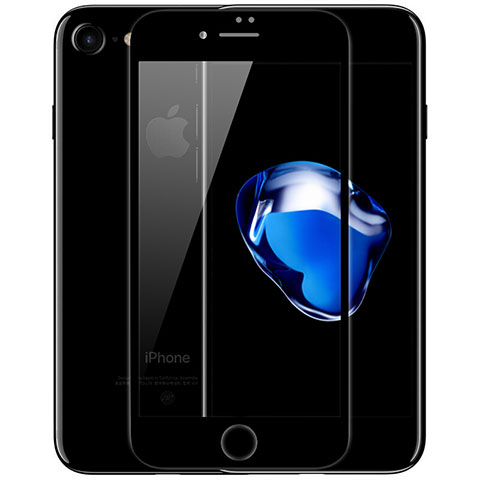 Apple iPhone SE3 (2022)用強化ガラス フル液晶保護フィルム F02 アップル ブラック