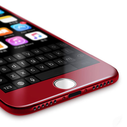 Apple iPhone SE3 (2022)用強化ガラス フル液晶保護フィルム F14 アップル レッド