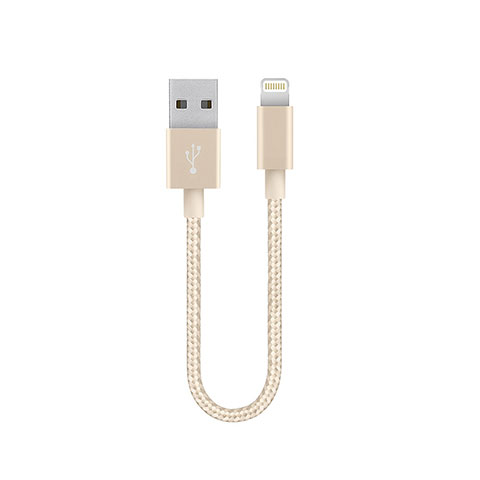 Apple iPhone X用USBケーブル 充電ケーブル 15cm S01 アップル ゴールド