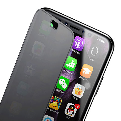 Apple iPhone X用ソフトケース フルカバー クリア透明 アップル グレー