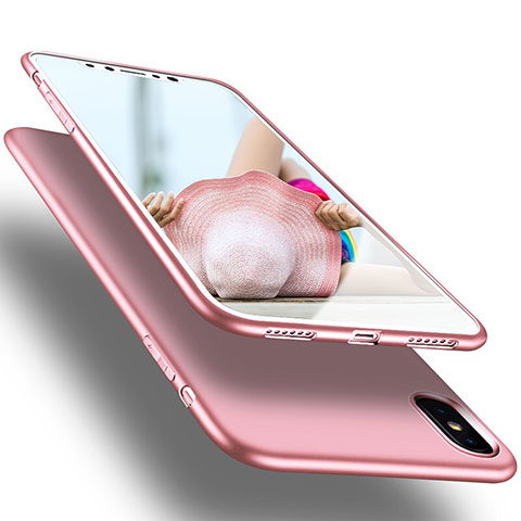 Apple iPhone X用極薄ソフトケース シリコンケース 耐衝撃 全面保護 S16 アップル ピンク