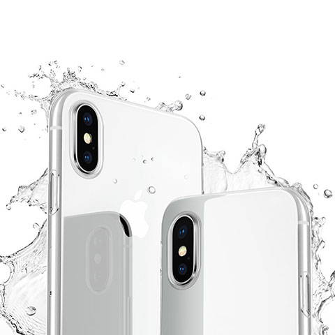 Apple iPhone X用極薄ソフトケース シリコンケース 耐衝撃 全面保護 クリア透明 アップル クリア