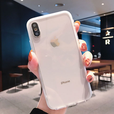 Apple iPhone X用極薄ソフトケース シリコンケース 耐衝撃 全面保護 クリア透明 K01 アップル クリア