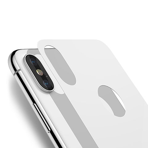 Apple iPhone X用強化ガラス 背面保護フィルム B03 アップル ホワイト