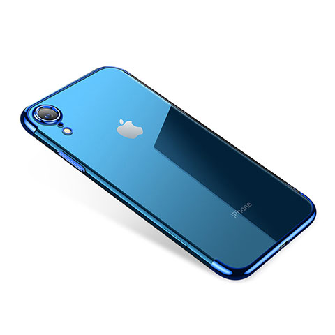 Apple iPhone XR用極薄ソフトケース シリコンケース 耐衝撃 全面保護 クリア透明 H01 アップル ネイビー