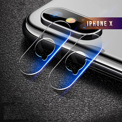 Apple iPhone Xs用強化ガラス カメラプロテクター カメラレンズ 保護ガラスフイルム F06 アップル クリア