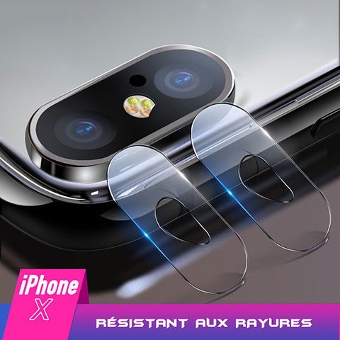 Apple iPhone Xs用強化ガラス カメラプロテクター カメラレンズ 保護ガラスフイルム F02 アップル クリア