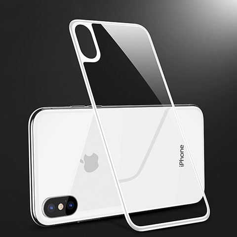 Apple iPhone Xs用強化ガラス 背面保護フィルム B09 アップル ホワイト