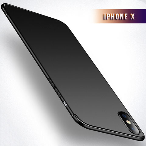 Apple iPhone Xs Max用極薄ソフトケース シリコンケース 耐衝撃 全面保護 S02 アップル ブラック