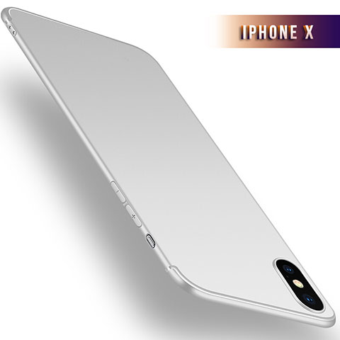 Apple iPhone Xs Max用極薄ソフトケース シリコンケース 耐衝撃 全面保護 S02 アップル ホワイト