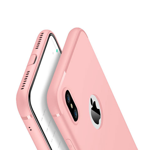 Apple iPhone Xs Max用極薄ソフトケース シリコンケース 耐衝撃 全面保護 V01 アップル ローズゴールド