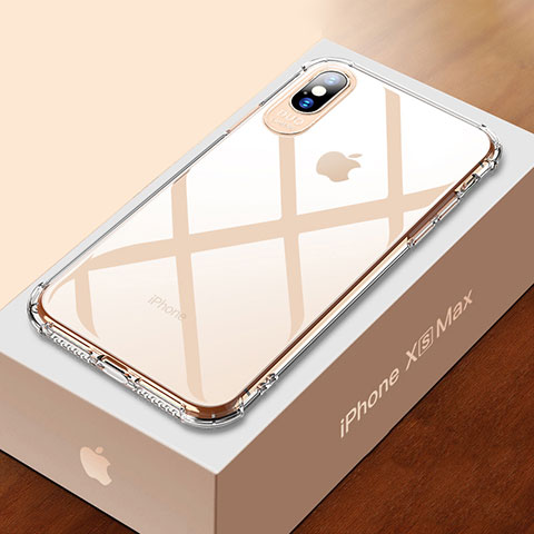 Apple iPhone Xs Max用極薄ソフトケース シリコンケース 耐衝撃 全面保護 クリア透明 HC02 アップル クリア