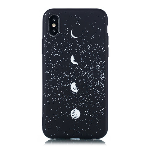 Apple iPhone Xs Max用シリコンケース ソフトタッチラバー バタフライ 星空 カバー アップル マルチカラー