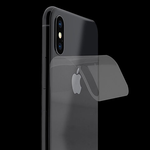 Apple iPhone Xs Max用強化ガラス 背面保護フィルム B07 アップル クリア