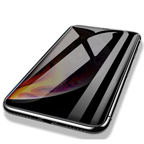 Apple iPhone Xs Max用強化ガラス フル液晶保護フィルム P03 アップル ブラック