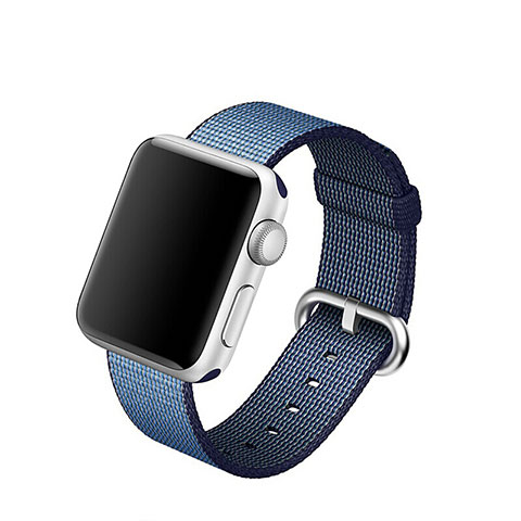 Apple iWatch 2 38mm用ウーブンナイロンバンド アップル ネイビー