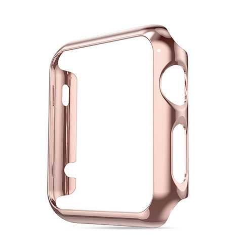 Apple iWatch 2 42mm用ケース 高級感 手触り良い アルミメタル 製の金属製 バンパー アップル ピンク