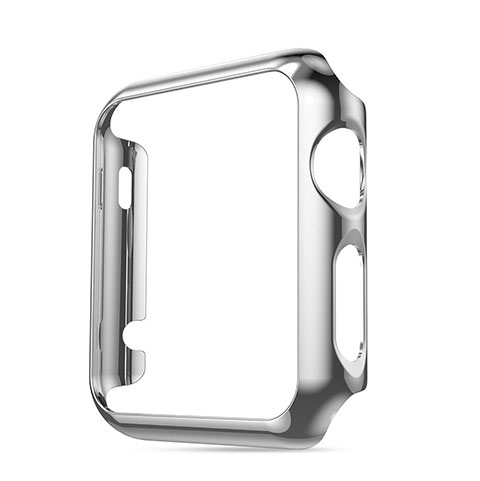 Apple iWatch 2 42mm用ケース 高級感 手触り良い アルミメタル 製の金属製 バンパー アップル シルバー