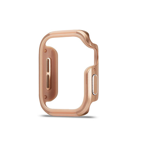 Apple iWatch 5 40mm用ケース 高級感 手触り良い アルミメタル 製の金属製 バンパー カバー アップル ゴールド