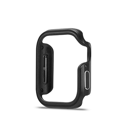 Apple iWatch 5 40mm用ケース 高級感 手触り良い アルミメタル 製の金属製 バンパー カバー アップル ブラック