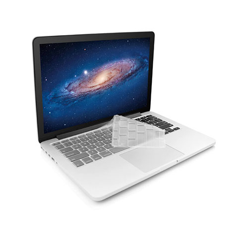 Apple MacBook 12 インチ用キーボードカバー クリア透明 アップル ホワイト