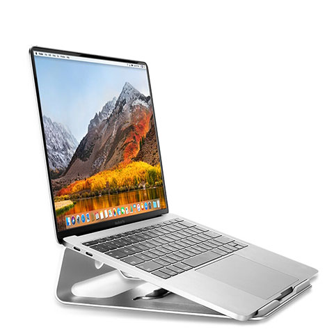 Apple MacBook Air 13.3 インチ (2018)用ノートブックホルダー ラップトップスタンド S04 アップル シルバー