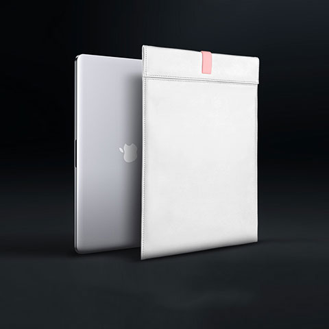 Apple MacBook Pro 13 インチ用高品質ソフトレザーポーチバッグ ケース イヤホンを指したまま L03 アップル ホワイト