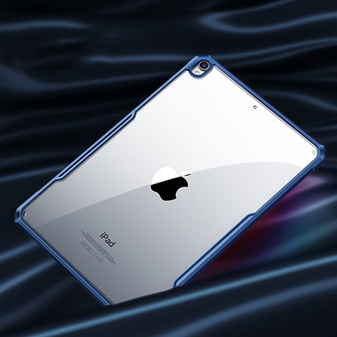 Apple New iPad Air 10.9 (2020)用ハイブリットバンパーケース クリア透明 プラスチック 鏡面 カバー アップル ネイビー