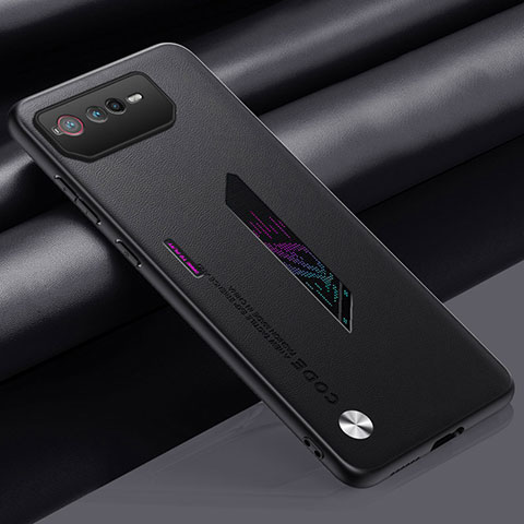 Asus ROG Phone 6用ケース 高級感 手触り良いレザー柄 S02 Asus ブラック