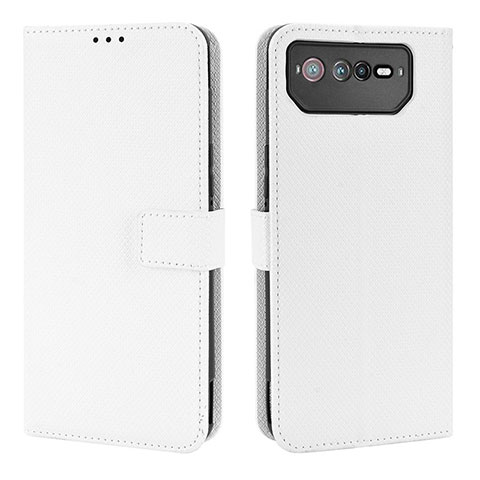 Asus ROG Phone 6 Pro用手帳型 レザーケース スタンド カバー BY1 Asus ホワイト