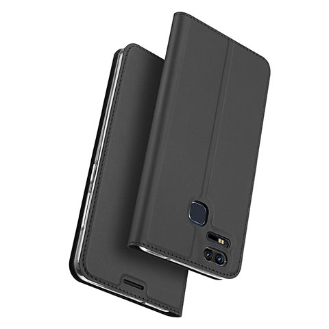 Asus Zenfone 3 Zoom用手帳型 レザーケース スタンド Asus ブラック