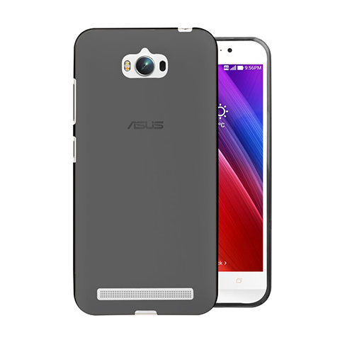 Asus Zenfone Max ZC550KL用極薄ソフトケース シリコンケース 耐衝撃 全面保護 クリア透明 Asus グレー