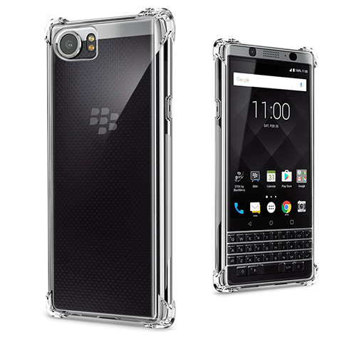 Blackberry KEYone用極薄ソフトケース シリコンケース 耐衝撃 全面保護 クリア透明 カバー Blackberry クリア