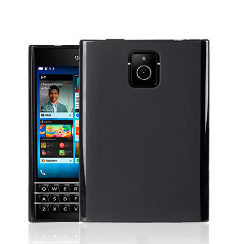 Blackberry Passport Q30用シリコンケース ソフトタッチラバー Blackberry ブラック