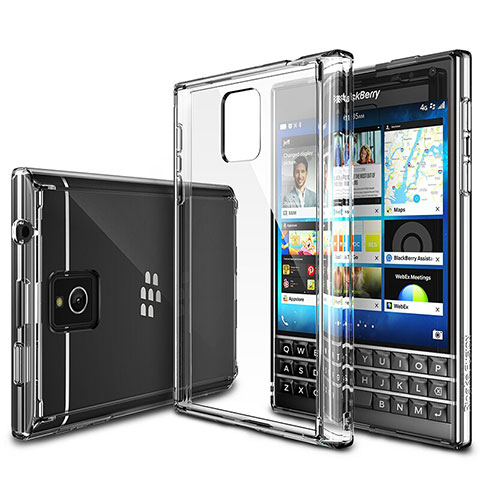 Blackberry Passport Q30用極薄ソフトケース シリコンケース 耐衝撃 全面保護 クリア透明 T02 Blackberry クリア