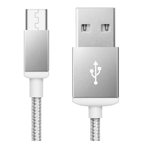 USB 2.0ケーブル 充電ケーブルAndroidユニバーサル A02 シルバー