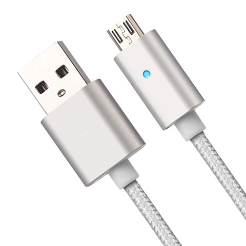 USB 2.0ケーブル 充電ケーブルAndroidユニバーサル A08 シルバー